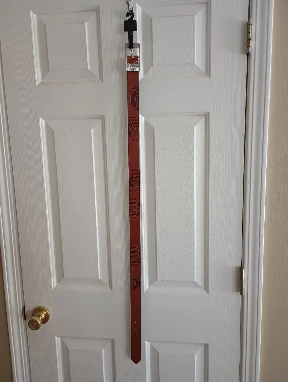 Eagles Wings Ohio State Buckeyes Brandish brown leather belt Size 34